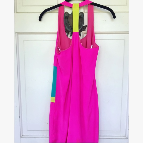 Fuchsia, Aqua, and Lime Dress - Picture 2 of 2